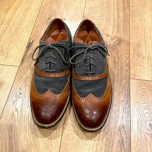 Wingtip Foundry men brown shoes size 8.5 - 41 vintage style.